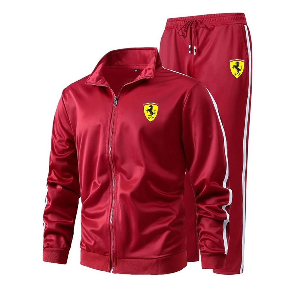 Men’s Ferrari Car logo Tracksuit Large (Red)